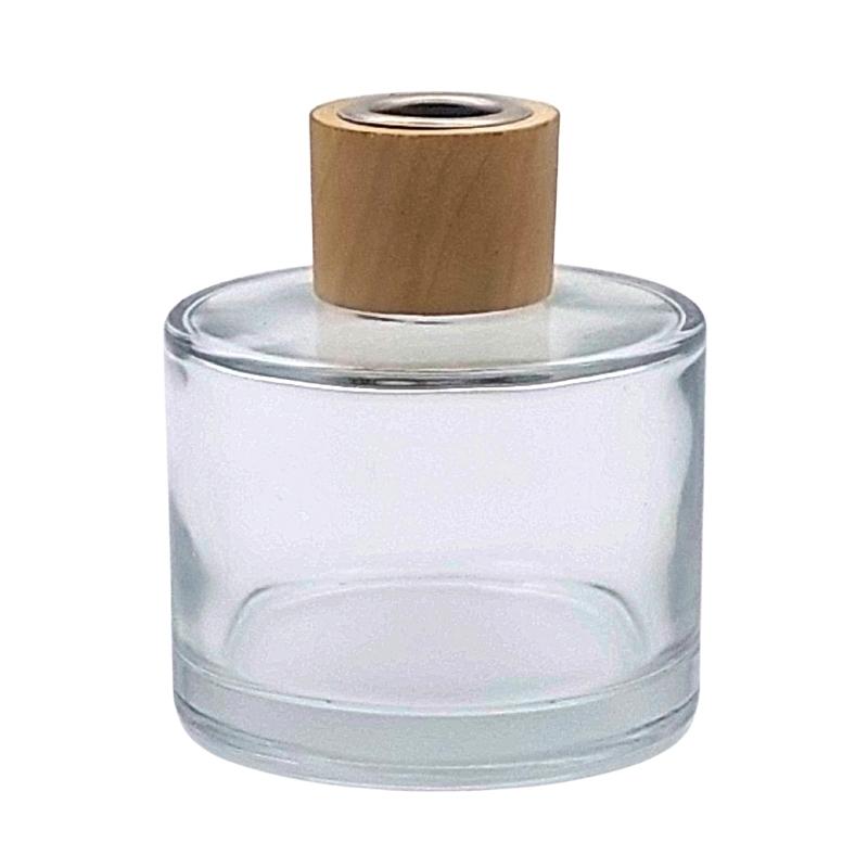 150ml Clear Glass Diffuser Bottle & Wood Screw Cap (28mm) – Essentially  Natural