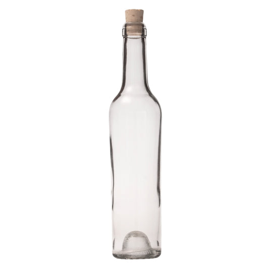 375ml Clear Glass 'Claret' Bottle & Cork