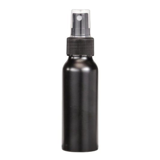 80ml Black Aluminium Bottle with LDPE Atomiser Spray - Black (24/410)