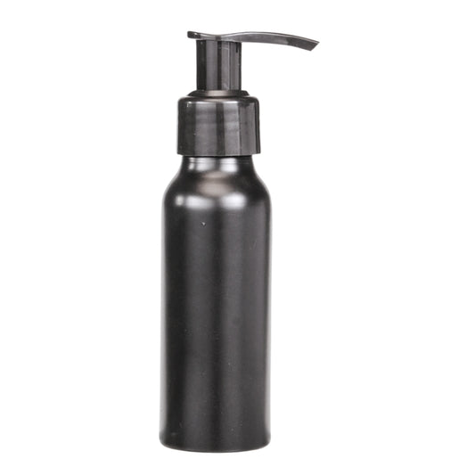 80ml Black Aluminium Bottle with LDPE Pump Dispenser - Black (24/410)