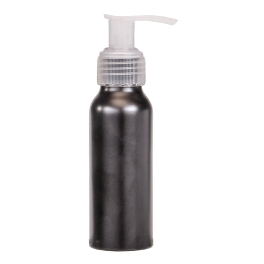 80ml Black Aluminium Bottle with LDPE Pump Dispenser - Natural (24/410)