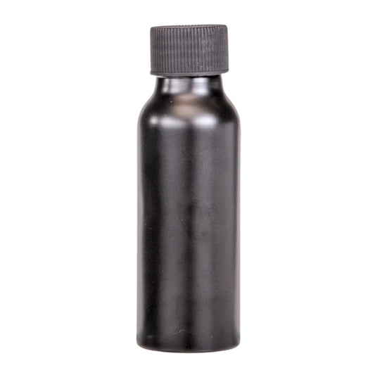 80ml Black Aluminium Bottle with LDPE Screw Cap - Black (24/410)