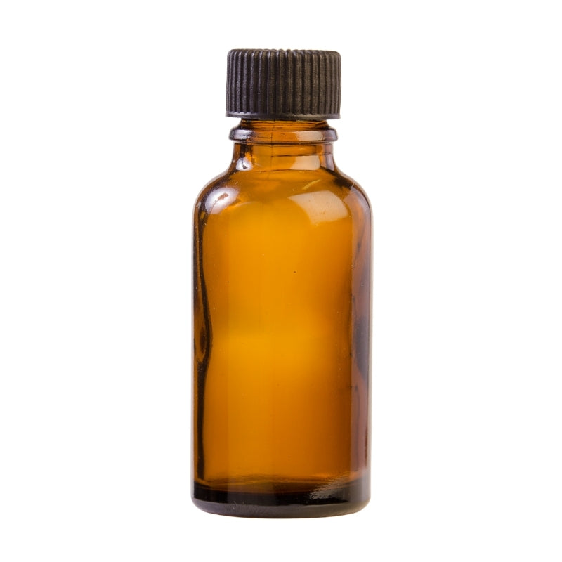 30ml Amber Glass Aromatherapy Bottle with Screw Cap - Black (18/410)