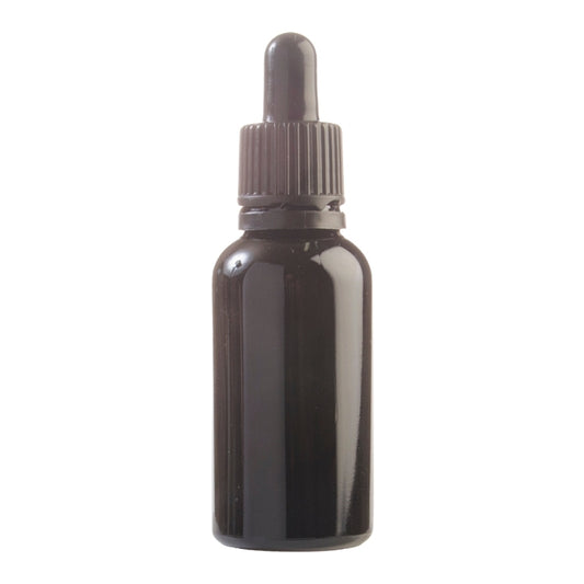 30ml Black Glass Aromatherapy Bottle with Pipette - Black (18/78)