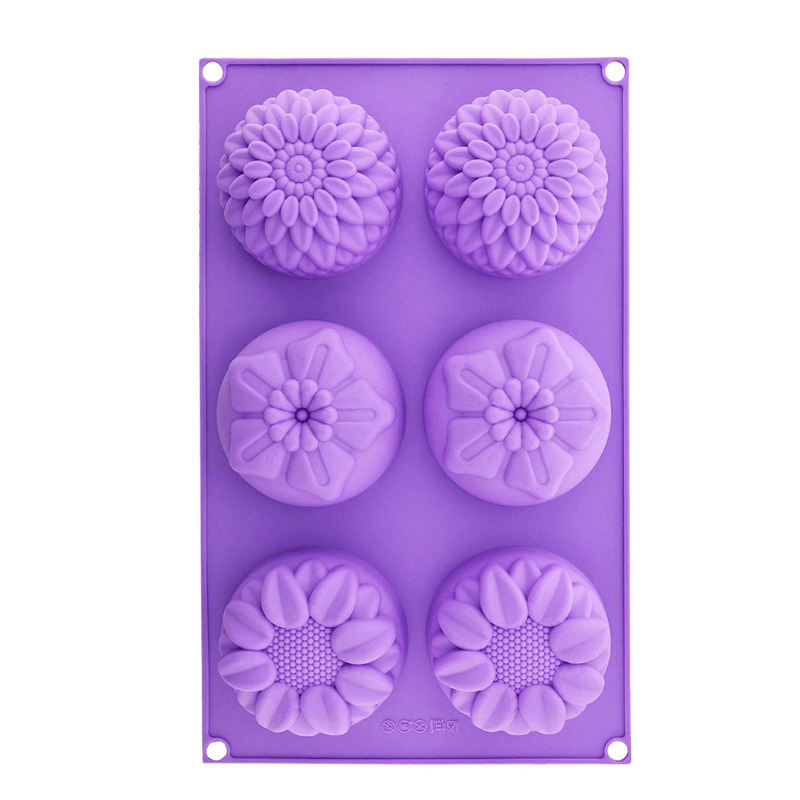 6 Cavity Silicone Mold - Flower Design