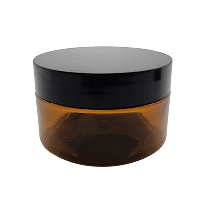 100ml PET Amber Jar with Black Lid (59/400)