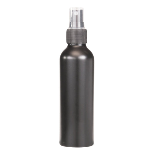 150ml Black Aluminium Bottle with LDPE Atomiser Spray - Black (24/410)