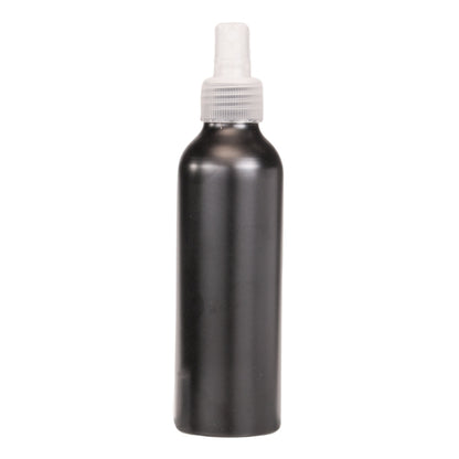 150ml Black Aluminium Bottle with LDPE Atomiser Spray - Natural (24/410)