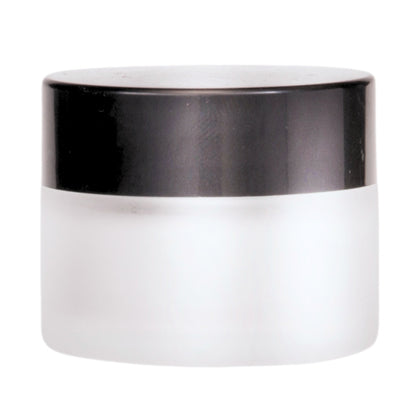 15ml Frosted Glass Jar with Black Lid and Shive 35mm