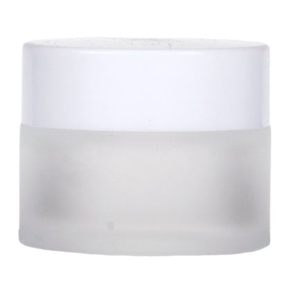 15ml Frosted Glass Jar with White Lid and Shive 35mm