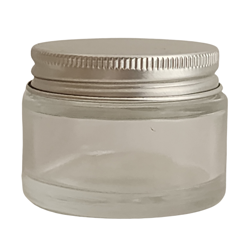 30ml Clear Glass Jar with Aluminium Lid (48/400)