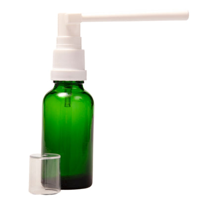 30ml Green Glass Aromatherapy Bottle with Throat Sprayer (18/65)