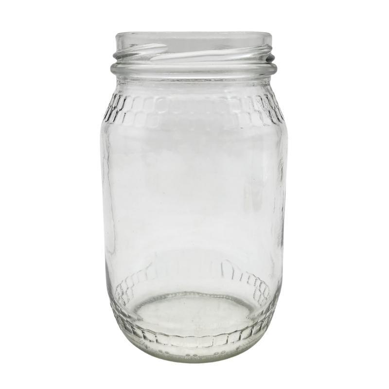 350ml Clear Glass Honey Jar