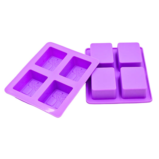 4 Cavity Silicone Soap Mold - Life Tree