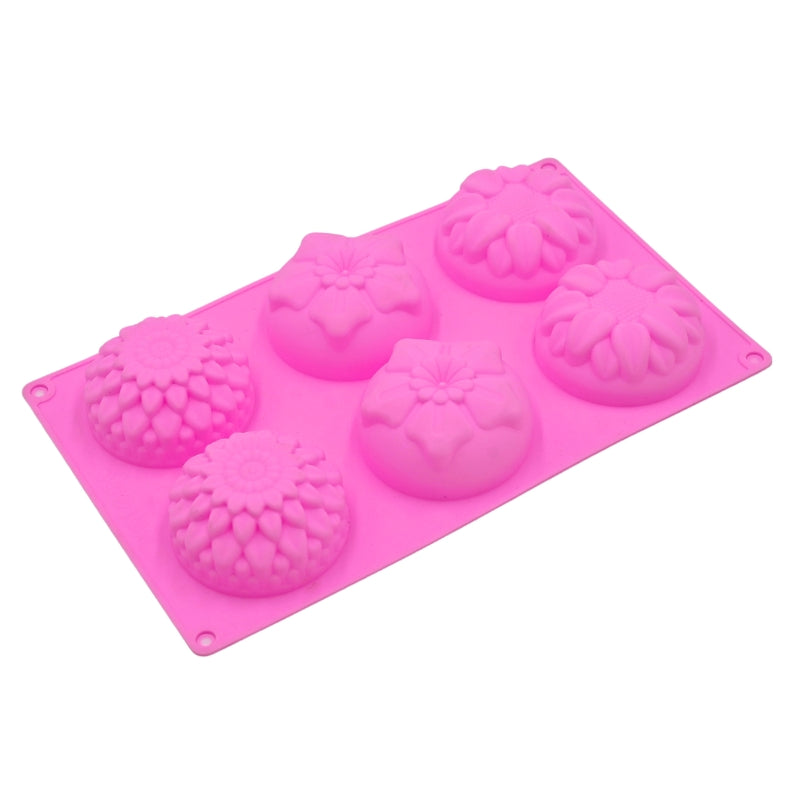 6 Cavity Silicone Mold Flower Design