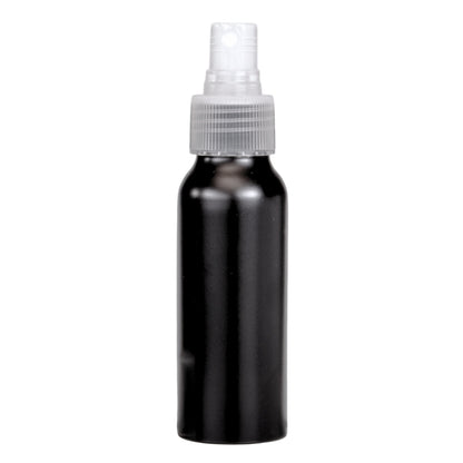80ml Black Aluminium Bottle with LDPE Atomiser Spray - Natural (24/410)