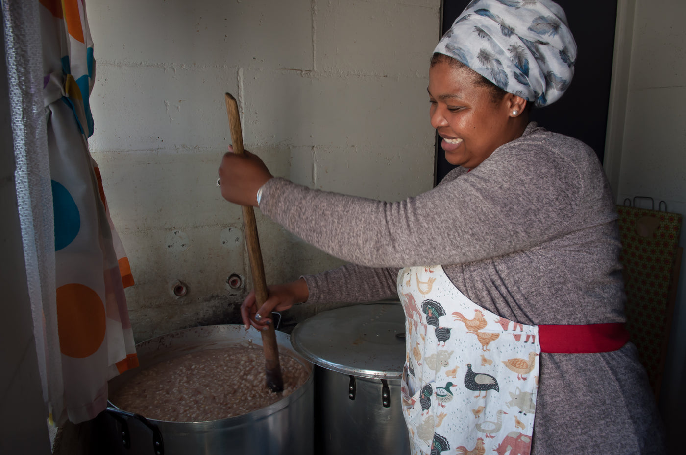 Community meal preparation for Mandela Day outreach