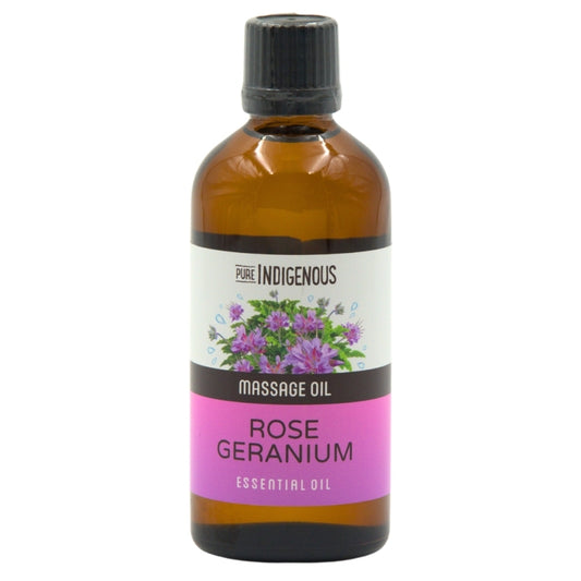 Pure Indigenous Massage Oil - Rose Geranium