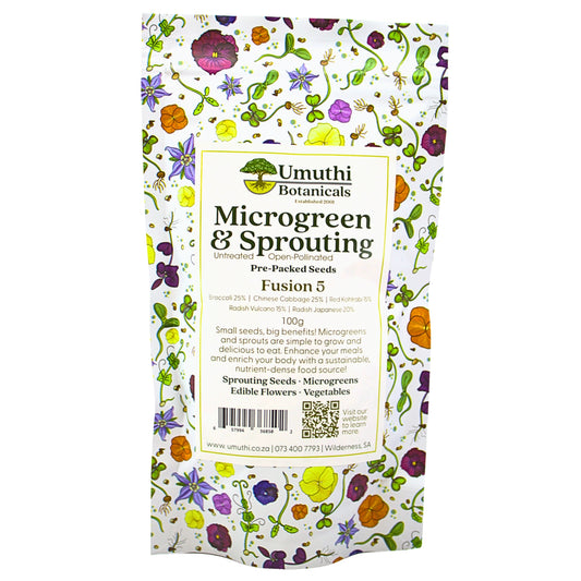 Umuthi Fusion 5 sprouting and microgreen seed blend