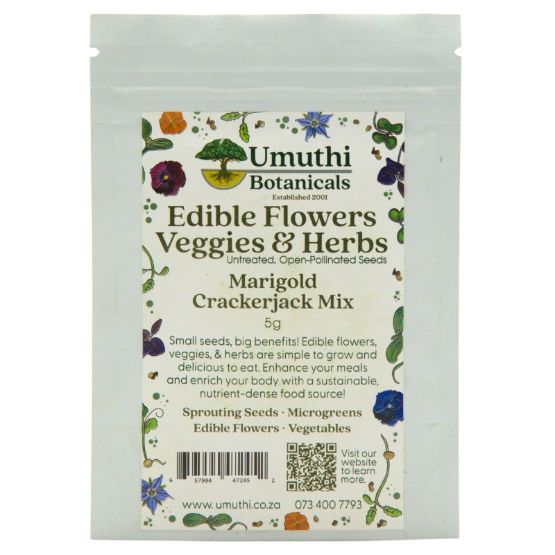 Umuthi Marigold Crackerjack (Edible Flowers) Growing Seeds