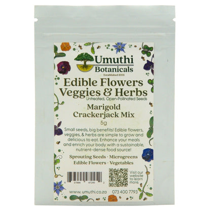 Umuthi Marigold Crackerjack (Edible Flowers) Growing Seeds