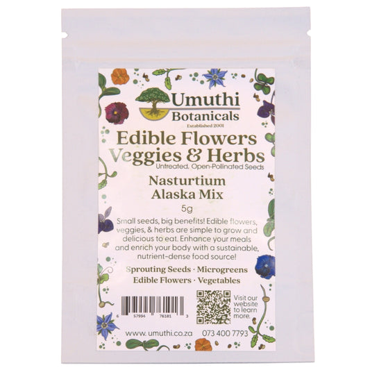 Umuthi Nasturtium Alaska (Edible Flowers) Seeds