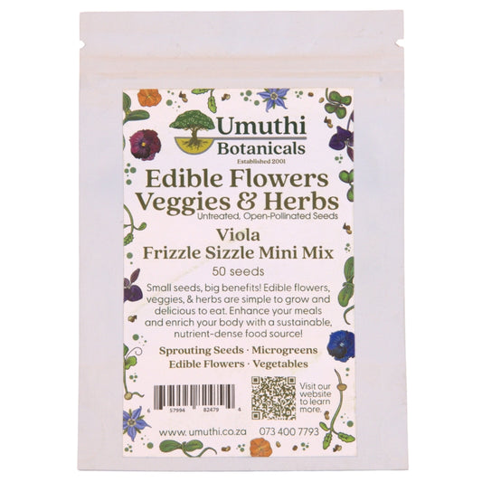 Umuthi Viola Frizzle Sizzle Mini Mix (Edible Flowers) Seeds