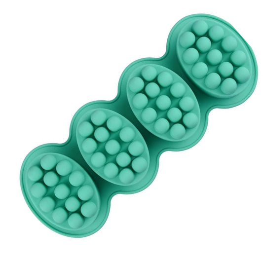 4 Cavity Silicone Soap Mold - Massage