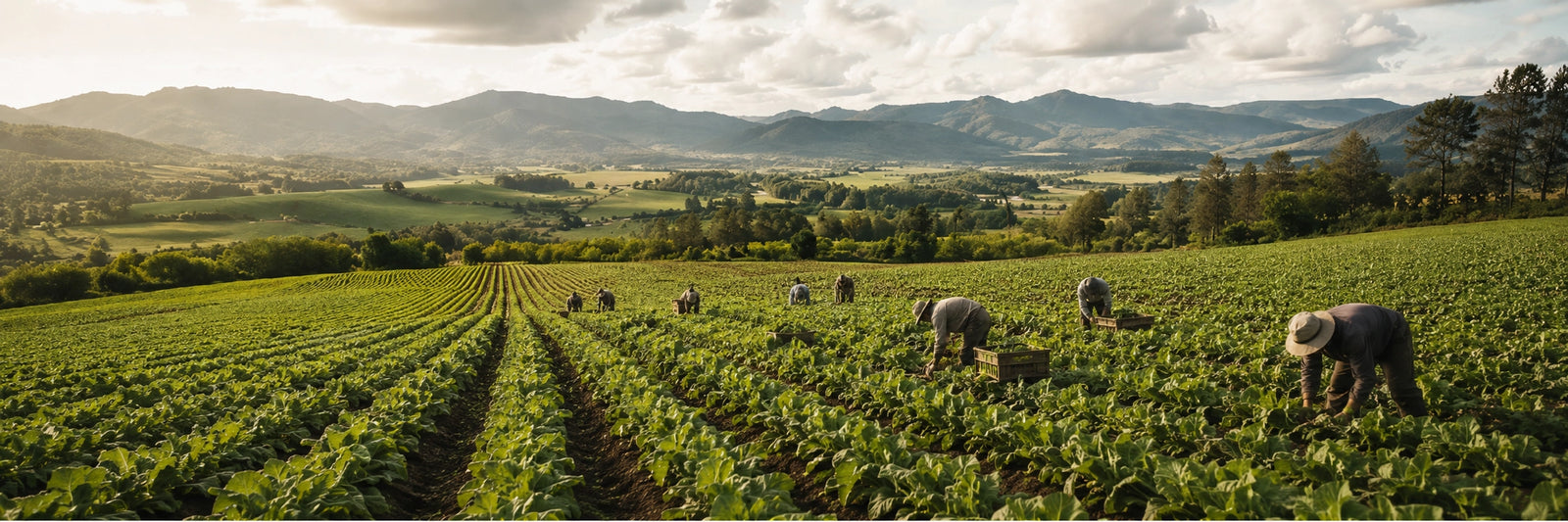 Natural crops growing in a field