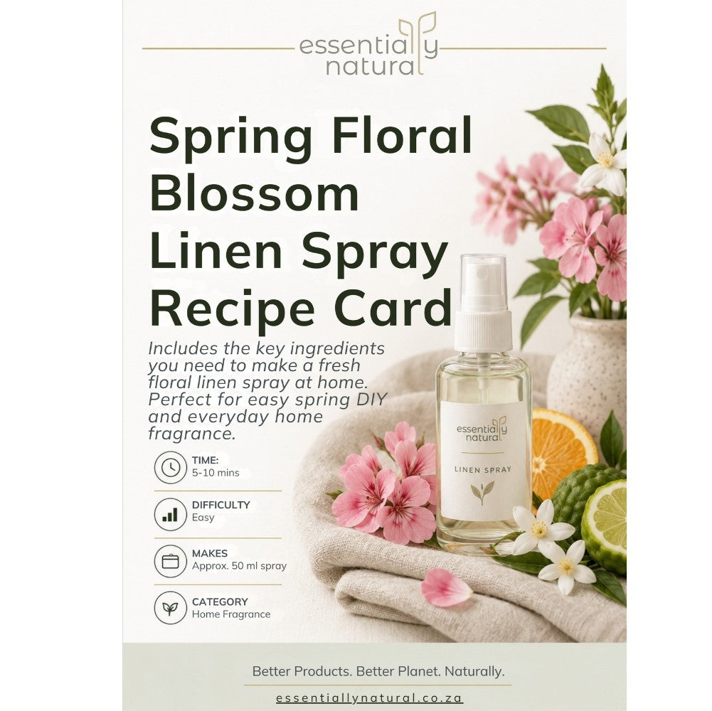Spring Floral Blossom Linen Spray Kit Recipe Card