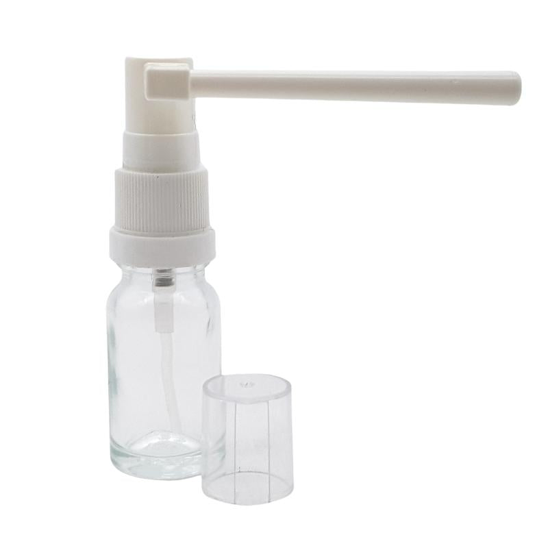 10ml Clear Glass Aromatherapy Bottle with Throat Sprayer (18/65)