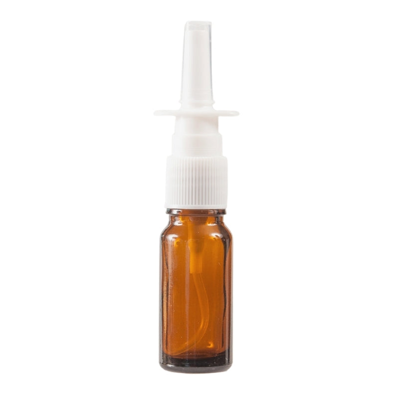 10ml Amber Glass Aromatherapy Bottle with Nasal Sprayer (18/415)