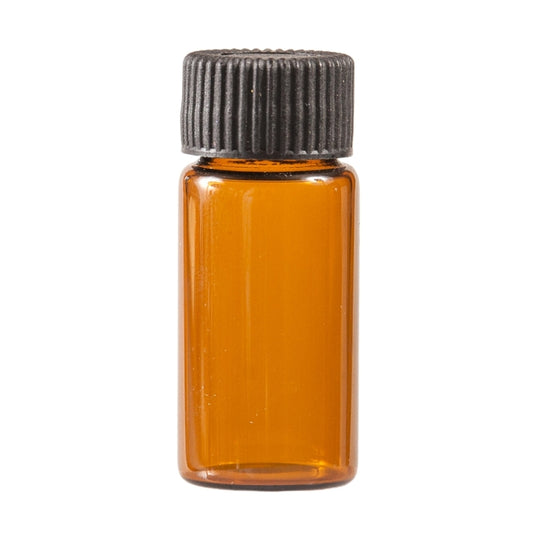 10ml Amber Glass Vial With Screw Cap - Black (18/410)