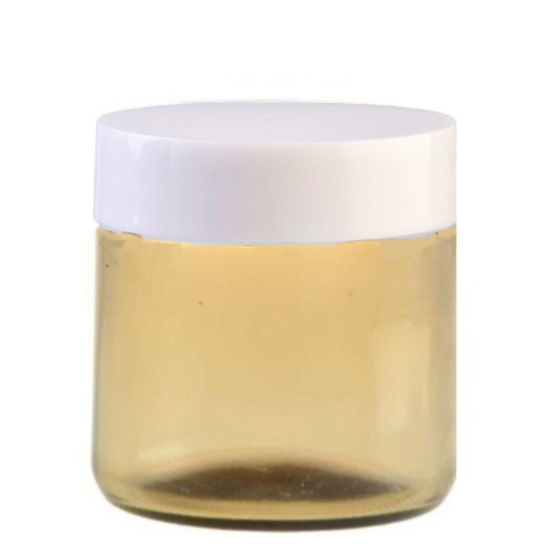 100ml Amberised Glass Jar with White Lid (58/400)