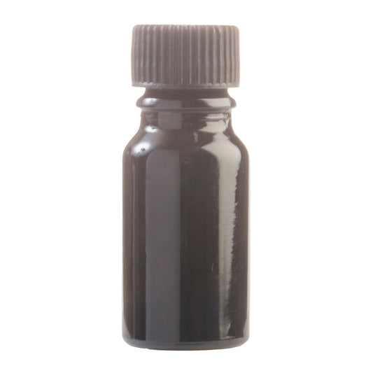10ml Black Glass Aromatherapy Bottle with Screw Cap - Black (18/410)