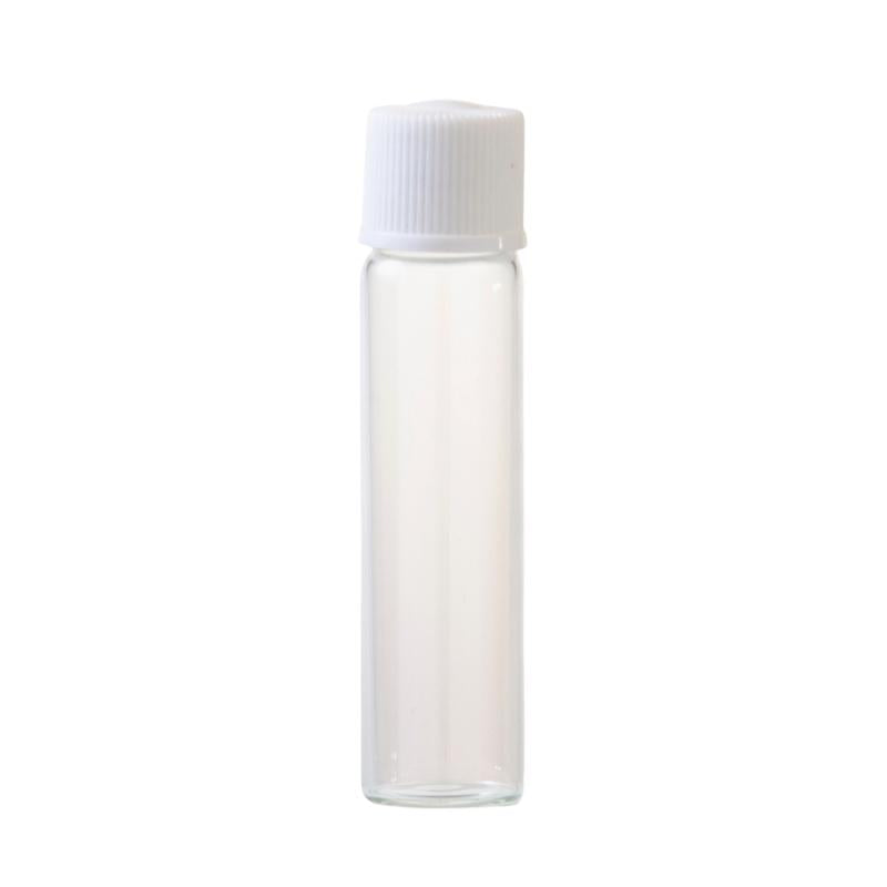 10ml Clear Glass Vial (13 Neck) With Screw Cap - White (13/415)