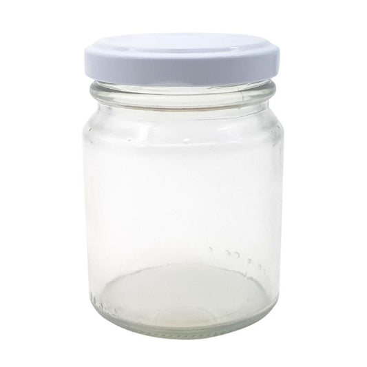 125ml Glass Jar with White Metal Lid (53mm Twist)