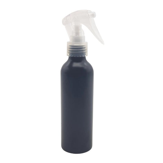 150ml Black Aluminium Bottle with LDPE Trigger Spray - Natural (24/410)