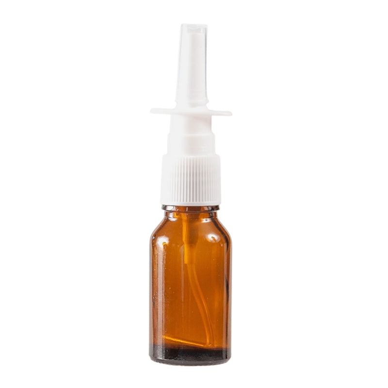 15ml Amber Glass Aromatherapy Bottle with Nasal Sprayer (18/415)