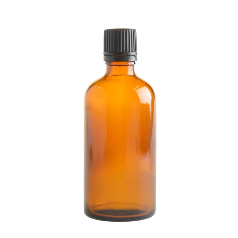 100ml Amber Glass Aromatherapy Bottle with Dropper Cap - Black - Essentially Natural