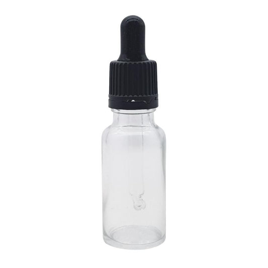 20ml Clear Glass Aromatherapy Bottle with Pipette - Black (18/69)