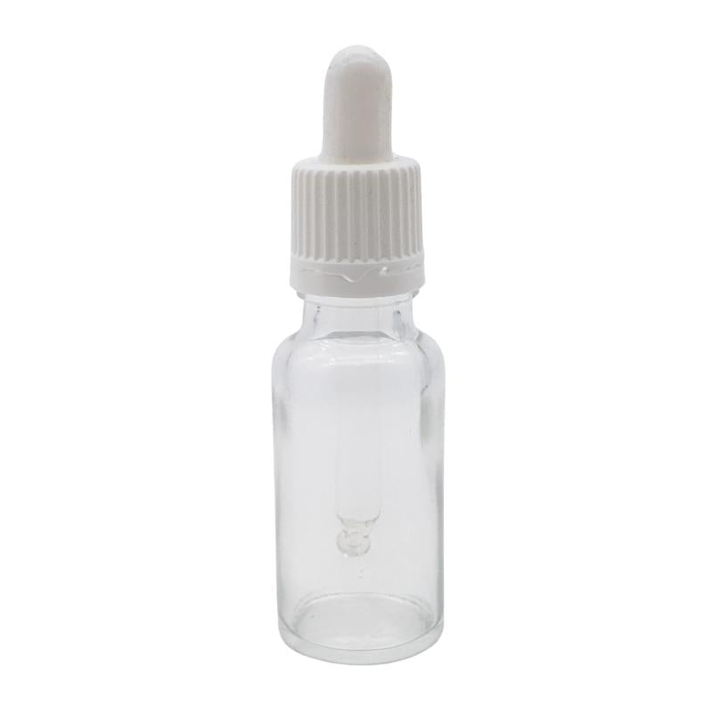 20ml Clear Glass Aromatherapy Bottle with Pipette - White (18/69)