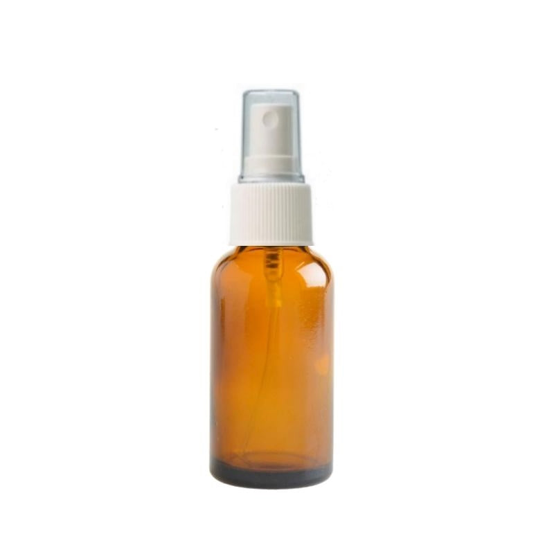 20ml Amber Glass Aromatherapy Bottle with Spritzer - White (18/410)