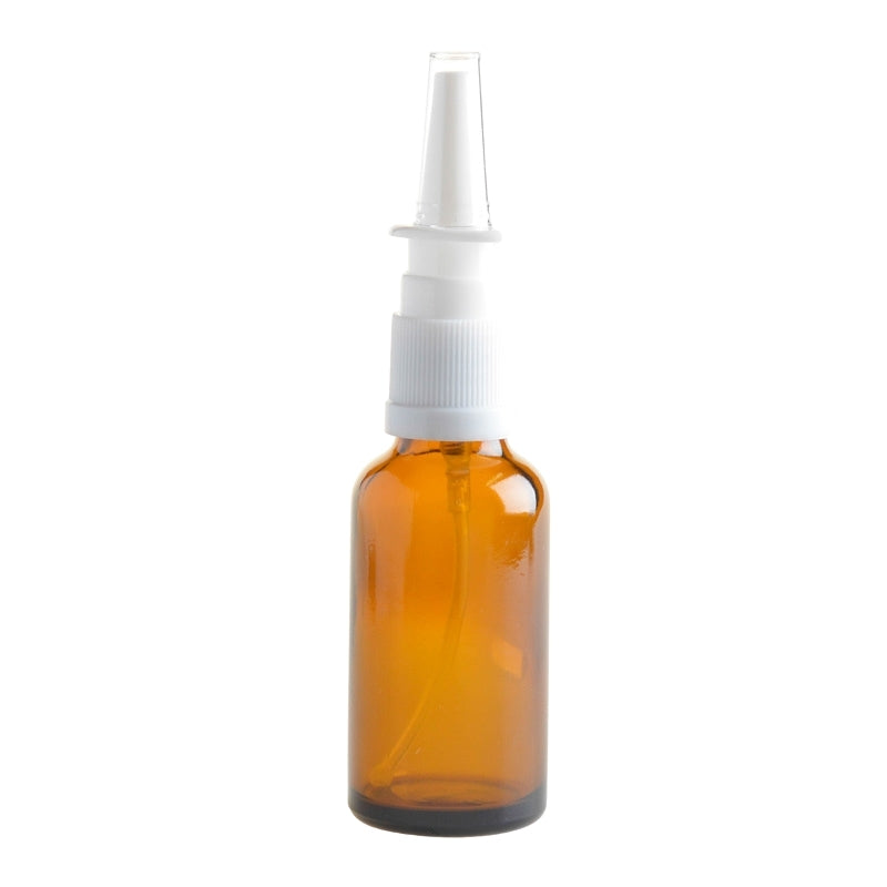 20ml Amber Glass Aromatherapy Bottle with Nasal Sprayer (18/415) - Essentially Natural