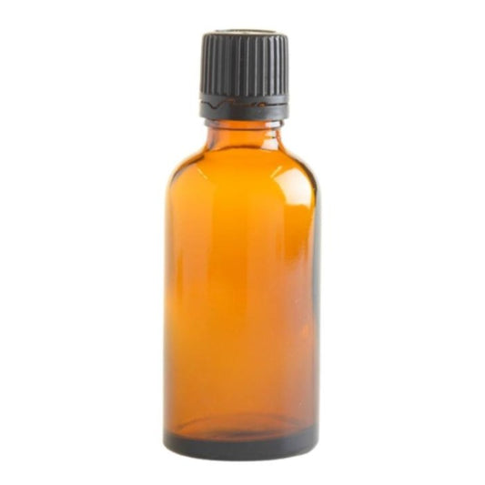 50ml Amber Glass Aromatherapy Bottle with Dropper Cap - Black - Essentially Natural