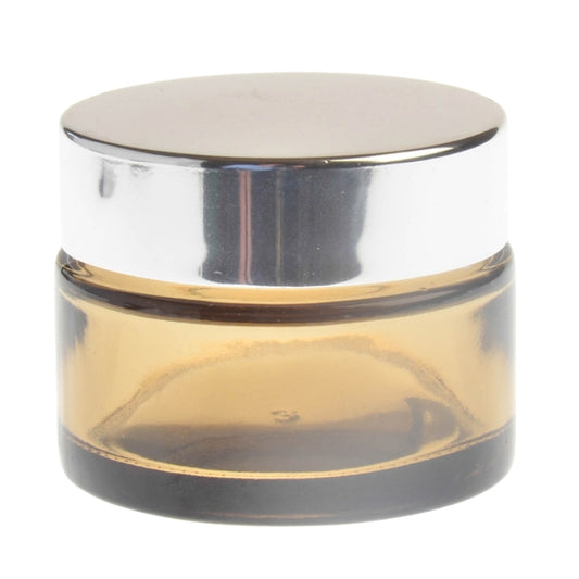 30ml Amberised Glass Jar with Silver Lid (48/400)