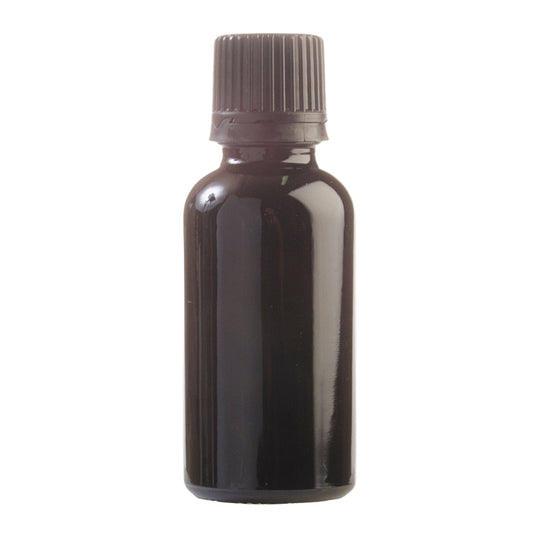 30ml Black Glass Aromatherapy Bottle with Dropper Cap - Black