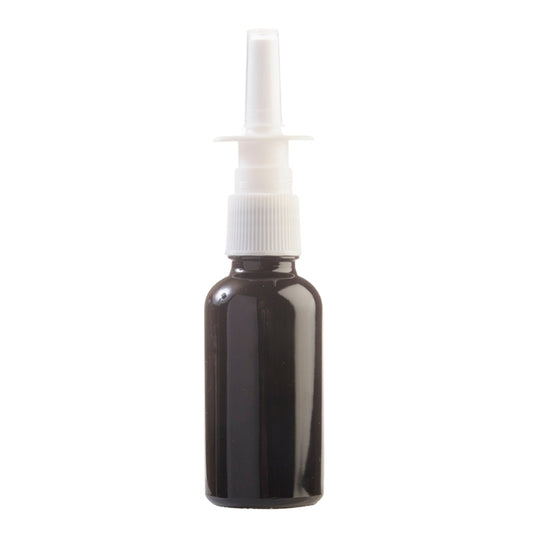 30ml Black Glass Aromatherapy Bottle with Nasal Sprayer (18/415)