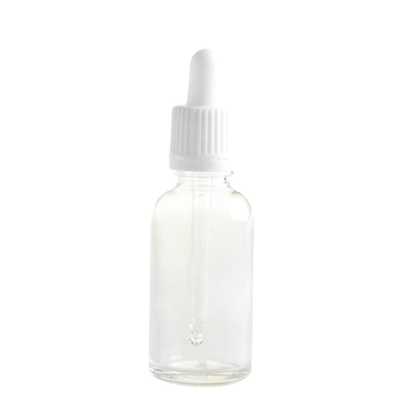 50ml Clear Glass Aromatherapy Bottle with Pipette - White (18/89)