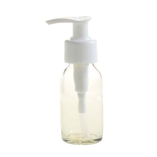 50ml Clear Glass Generic Bottle with Pump Dispenser - White (28/410)